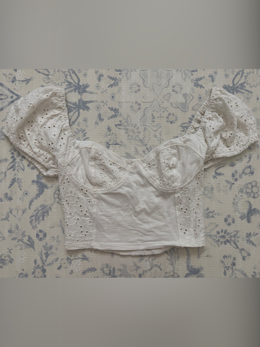 Billabong Eyelet Cotton Bralette - White